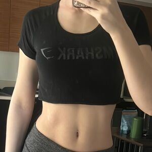Black Gymshark Women's Crop Top